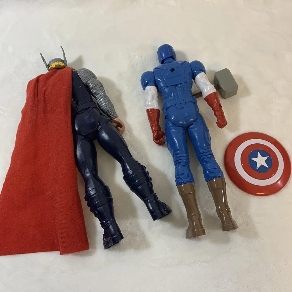 Lot Of 11 Marvel Legends Titan Heroes Action Figures Hulk Batman Spider-Man Thor